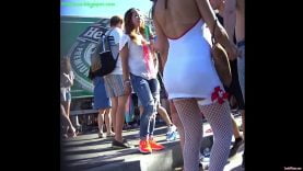 67 y see thru white dress