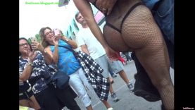 94 hot girl in tight fishnet twerk her ass