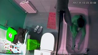 Bathroom security camera voyeur