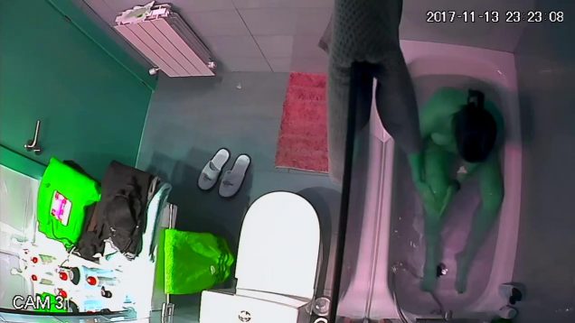 Bathroom security camera voyeur