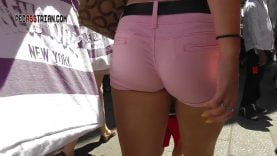 256 ny pink shorts camel