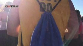 341 edc yellow thong see through leggings