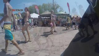 464 CB 1st vid black thong pool