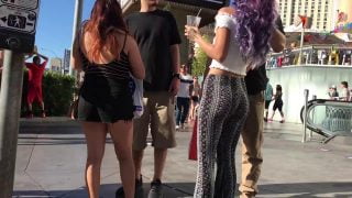 0002 leggings booty jiggle candid walking hidden cam follow street unaware asian sexy