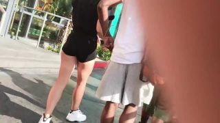 0012 yoga shorts booty legs candid creep video hd public